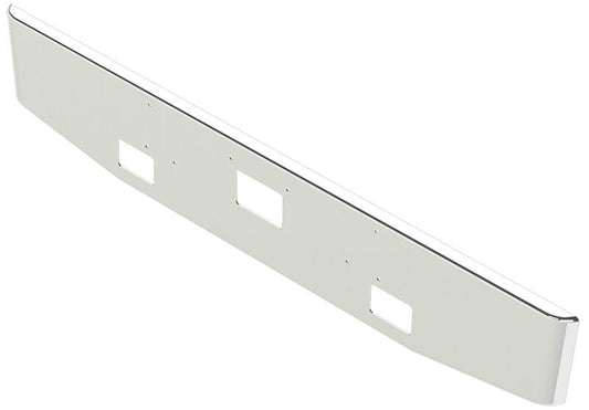 BUMPER FOR PETERBILT 379, 378, 357 1987-2007 16" TAPER ROLLED END STAINLESS STEEL