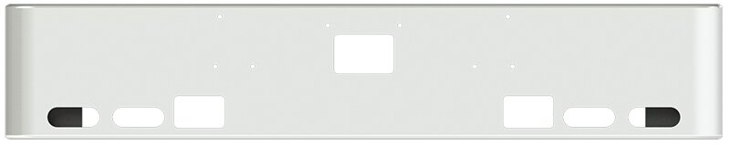 BUMPER FOR PETERBILT 379, 378, 357 1987-2007 18" SQUARE ROLLED END CHROME AND 4 OVAL HOLES