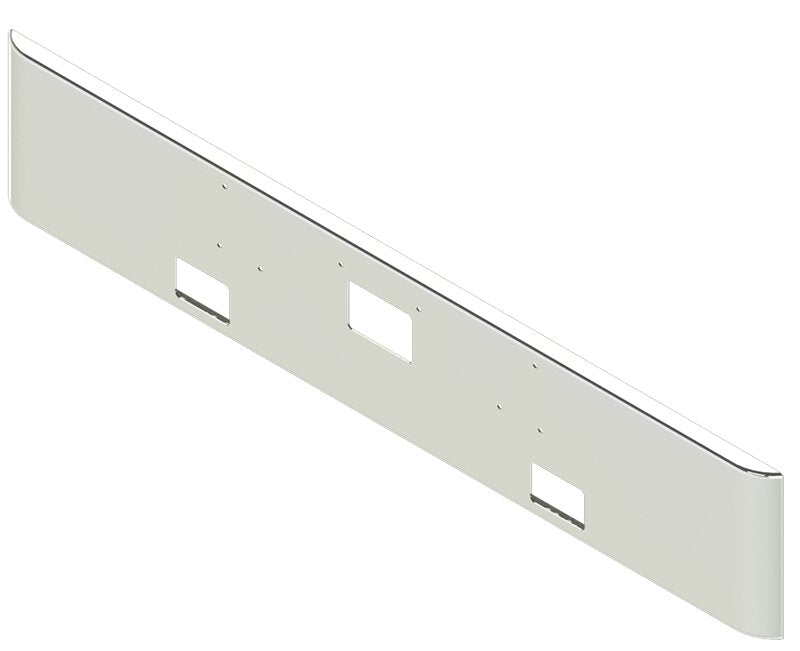 BUMPER FOR PETERBILT 379, 378, 357 1987-2007 18" SQUARE ROLLED END STAINLESS STEEL