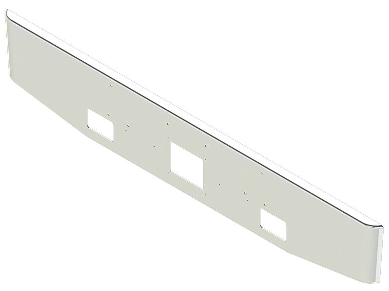 BUMPER FOR PETERBILT 379, 378, 357 1987-2007 16" TAPER ROLLED END CHROME, VORAD HOLE