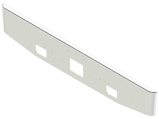 BUMPER FOR PETERBILT 379, 378, 357 1987-2007 16" TAPER ROLLED END CHROME, VORAD HOLE