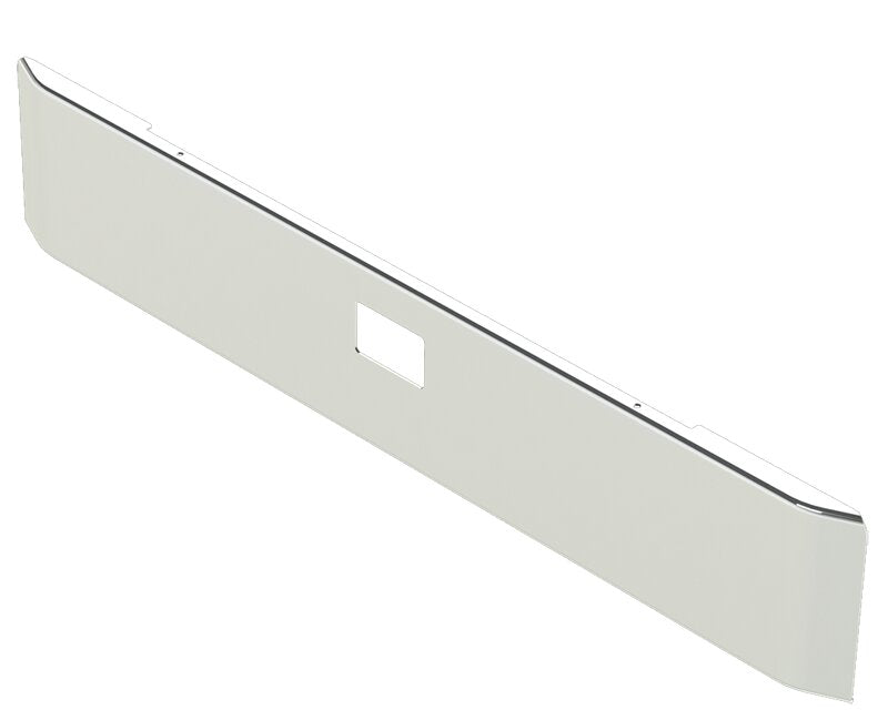 BUMPER FOR PETERBILT 379, 378, 357 1987-2007 18" SQUARE ROLLED END CHROME WITH TOW HOLE & NO MOUNTING HOLES AND WITH UNIVERSAL BRACKETS THAT FIT CB, CQ, FD, FE ,HA, HC, GO