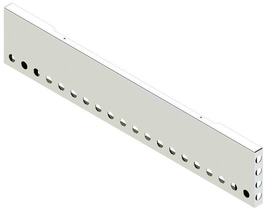 BUMPER FOR PETERBILT 379, 378, 357 1987-2007 18" BOXED END CHROME WITH NO MOUNTING HOLES AND WITH UNIVERSAL BRACKETS THAT FIT CB, CQ, FD, FE ,HA, HC, GO, LIGHT HOLES