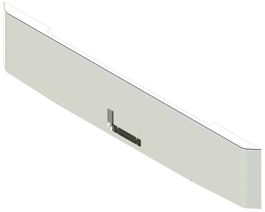 BUMPER FOR PETERBILT 379, 378, 357 1987-2007 WITH NO MOUNTING HOLES AND FRENCHED IN LICENSE PLATE BOX, WITH UNIVERSAL BRACKETS THAT FIT CB, CQ, FD, FE ,HA, HC, GO