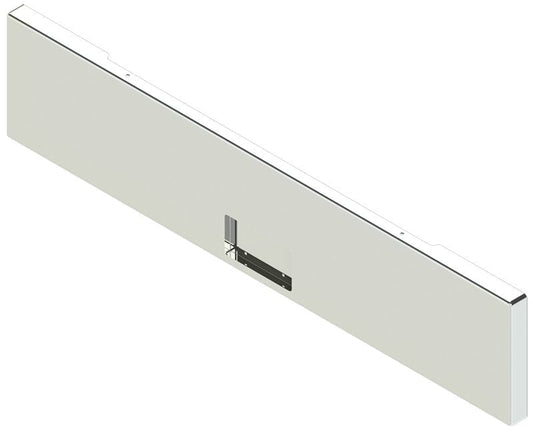 BUMPER FOR PETERBILT 379, 378, 357 1987-2007 20" BOXED END CHROME WITH NO MOUNTING HOLES AND FRENCHED IN LICENSE PLATE BOX, WITH UNIVERSAL BRACKETS THAT FIT CB, CQ, FD, FE ,HA, HC, GO