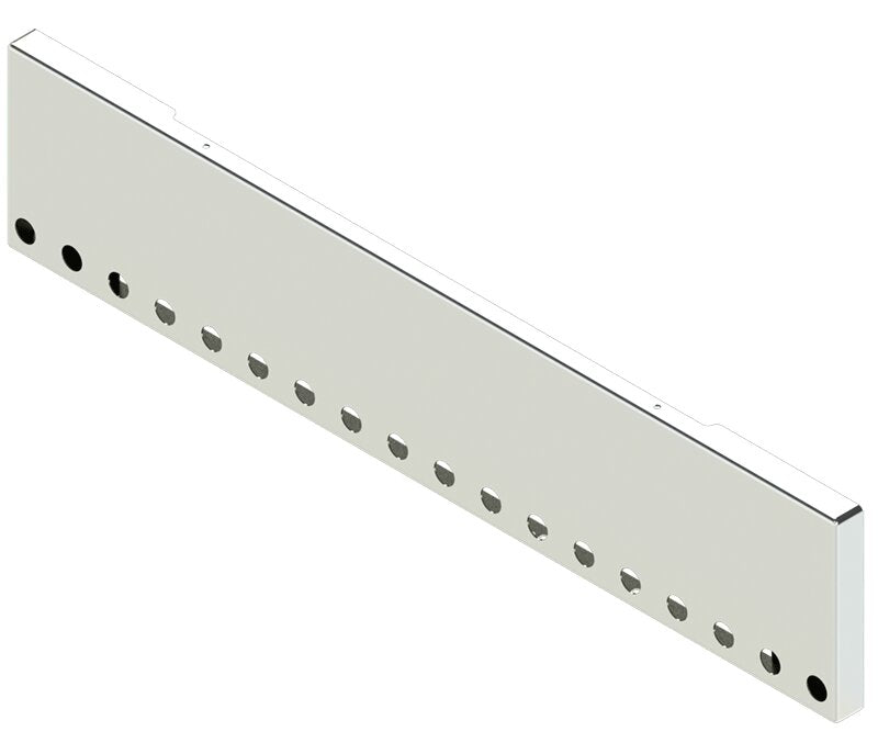 BUMPER FOR PETERBILT 379, 378, 357 1987-2007 20" BOXED END CHROME WITH NO MOUNTING HOLES AND WITH UNIVERSAL BRACKETS THAT FIT CB, CQ, FD, FE ,HA, HC, GO, LIGHT HOLES