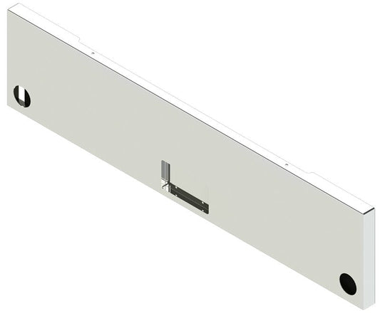 BUMPER FOR PETERBILT 379, 378, 357 1987-2007 22" BOXED END CHROME WITH NO MOUNTING HOLES AND 2 HOLES FOR 4" LIGHTS, FRENCHED IN LICENSE PLATE BOX, WITH UNIVERSAL BRACKETS THAT FIT CB, CQ, FD, FE ,HA, HC, GO