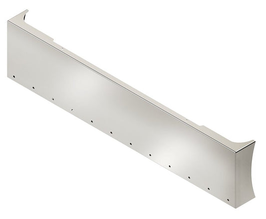 BUMPER FOR PETERBILT 379, 378, 357 1987-2007 20" AMERICAN EAGLE BOXED END WITH 8" EARS CHROME WITH NO MOUNTING HOLES, LIGHT HOLES