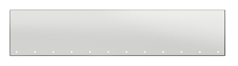 BUMPER FOR PETERBILT 379, 378, 357 1987-2007 20" AMERICAN EAGLE BOXED END WITH 8" EARS CHROME WITH NO MOUNTING HOLES, LIGHT HOLES