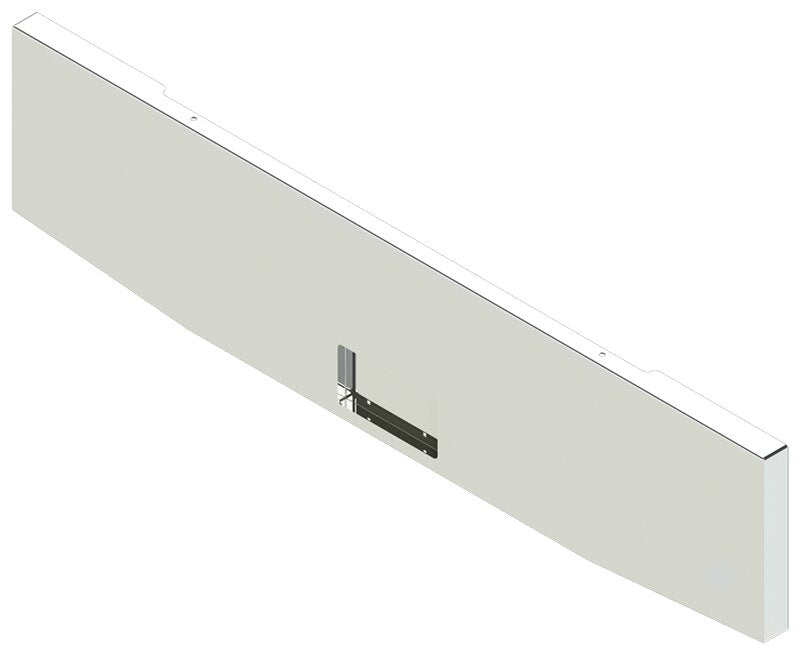 BUMPER FOR PETERBILT 379, 378, 357 1987-2007 WITH NO MOUNTING HOLES AND FRENCHED IN LICENSE PLATE BOX, WITH UNIVERSAL BRACKETS THAT FIT CB, CQ, FD, FE ,HA, HC, GO