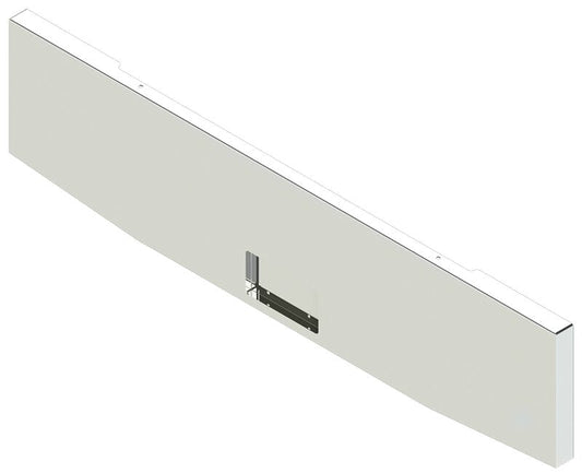 BUMPER FOR PETERBILT 379, 378, 357 1987-2007 WITH NO MOUNTING HOLES AND FRENCHED IN LICENSE PLATE BOX, WITH UNIVERSAL BRACKETS THAT FIT CB, CQ, FD, FE ,HA, HC, GO