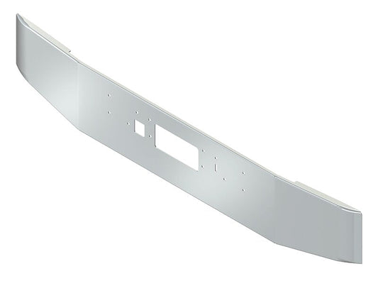 BUMPER FOR PETERBILT 375 CONVENTIONAL 1987-1994 16" TAPER ROLLED END CHROME WITH TOW HOLE & VENT HOLES