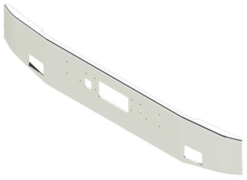 BUMPER FOR PETERBILT 375 CONVENTIONAL 1987-1994 16" TAPER ROLLED END CHROME