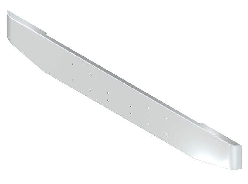 BUMPER FOR PETERBILT LOGGER 1973-1986 12" TAPER ROLLED END CHROME WITH EXTERIOR BOLT ON HITCH HOLES
