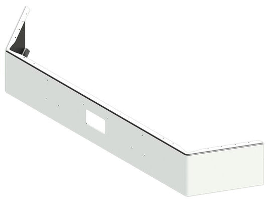 BUMPER FOR PETERBILT 357, 378 SETBACK AXLE 1987-2004 14" OPEN END CHROME WITH TOW HOLE