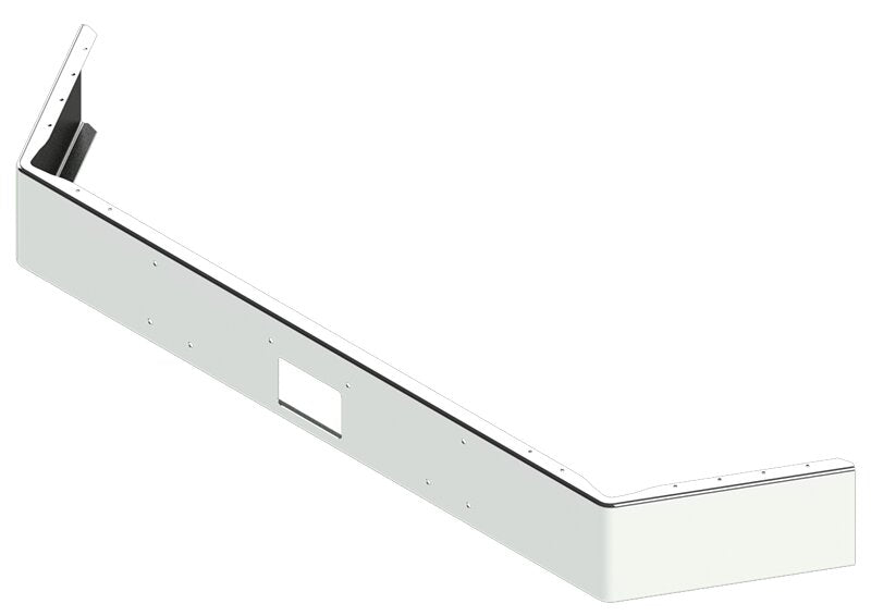 BUMPER FOR PETERBILT 357, 378 SETBACK AXLE 1987-2004 10" OPEN END CHROME WITH TOW HOLE