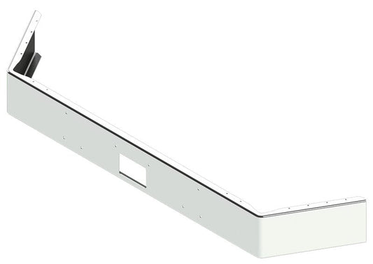 BUMPER FOR PETERBILT 357, 378 SETBACK AXLE 1987-2004 10" OPEN END CHROME WITH TOW HOLE