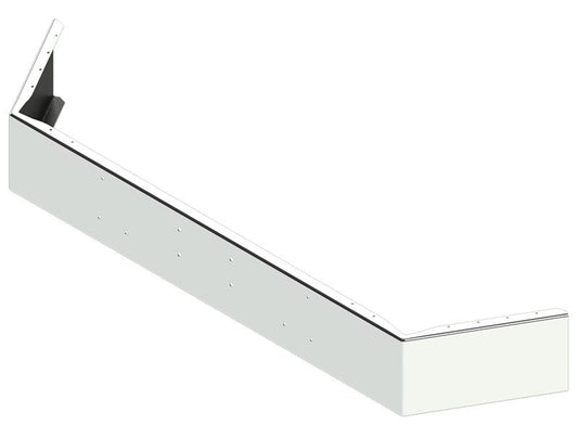 BUMPER FOR PETERBILT 357, 378 SETBACK AXLE 1987-2004 12" OPEN END CHROME WITH EXTERIOR BOLT ON HITCH HOLES