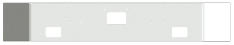 BUMPER FOR PETERBILT 357, 378 SETBACK AXLE 1987-2004 16" OPEN END CHROME