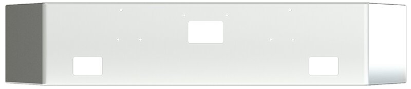 BUMPER FOR PETERBILT 357, 378 SETBACK AXLE 1987-2004 18" OPEN END CHROME