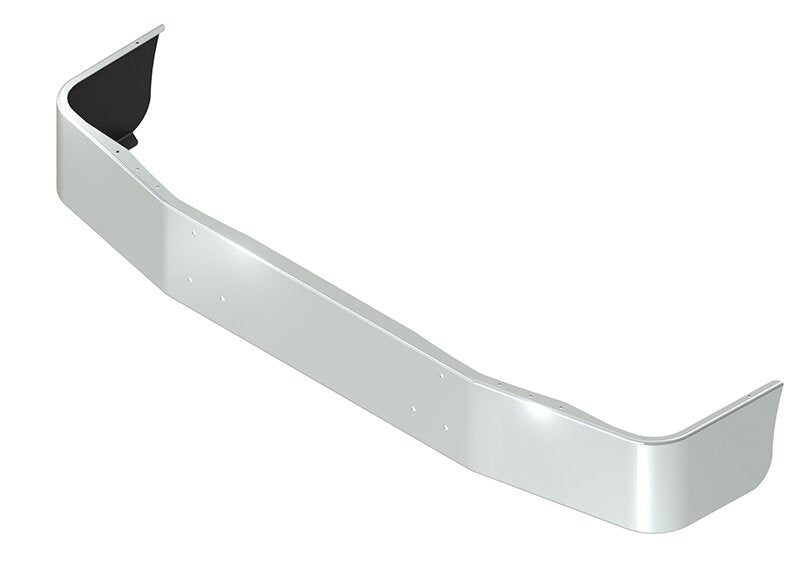 BUMPER FOR PETERBILT 377 WITH 119" BBC SETBACK AXLE 1987-1997 & 377AE SEBACK AXLE 1970-1990 12" TO 14" SETBACK AXLE CHROME WITH MOUNTING HOLES ONLY