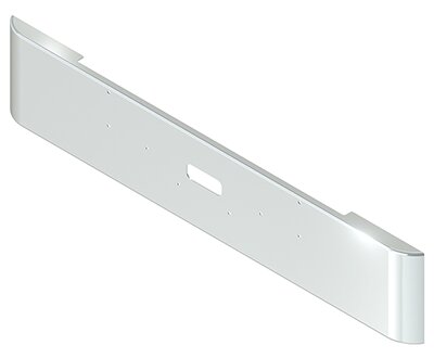 BUMPER FOR PETERBILT 362 CABOVER 1981-2000 18" SQUARE ROLLED END CHROME WITH TOW HOLE