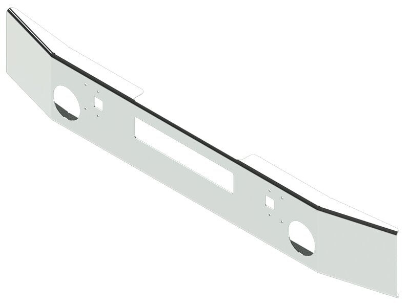 BUMPER FOR PETERBILT 320, 520 CABOVER 1990-2007 14" OPEN END CHROME WITH TOW HOLE & ROUND FOG LIGHT HOLES & VENT HOLES