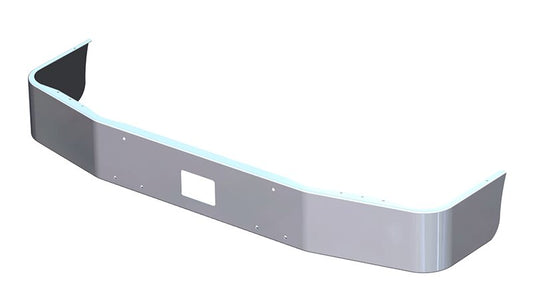 BUMPER FOR PETERBILT 377 WITH 120" BBC / 122" BBC SETBACK AXLE 1997-2007 & 385 WITH 120" SETBACK AXLE 1997-2007 12" TO 14" SETBACK AXLE CHROME WITH TOW HOLE