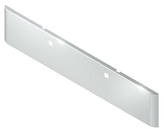 BUMPER FOR PETERBILT 388 HIGH CLEARANCE 2007-2022 18" SQUARE ROLLED END CHROME WITH TOW HOLE