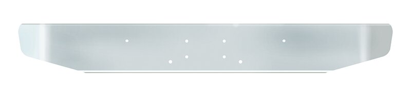 BUMPER FOR PETERBILT 388 HIGH CLEARANCE 2007-2022 12" TAPER ROLLED END CHROME WITH EXTERIOR BOLT ON HITCH HOLES