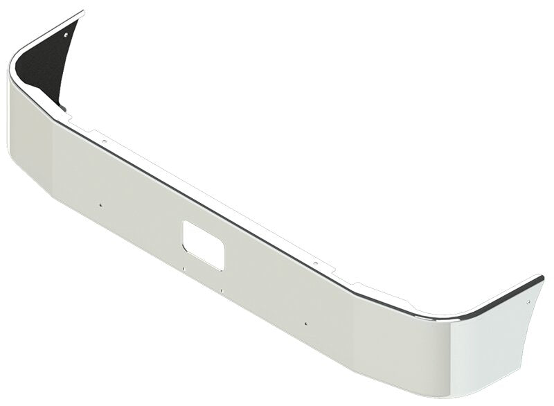 BUMPER FOR PETERBILT 335HD, 340HD SET FORWARD AXLE 2006-2014 12" SET FORWARD AXLE CHROME WITH TOW HOLE
