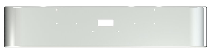 BUMPER FOR PETERBILT 362E SET FORWARD AXLE 1975-1999 18" SET FORWARD AXLE STAINLESS STEEL WITH CENTER STEP HOLE