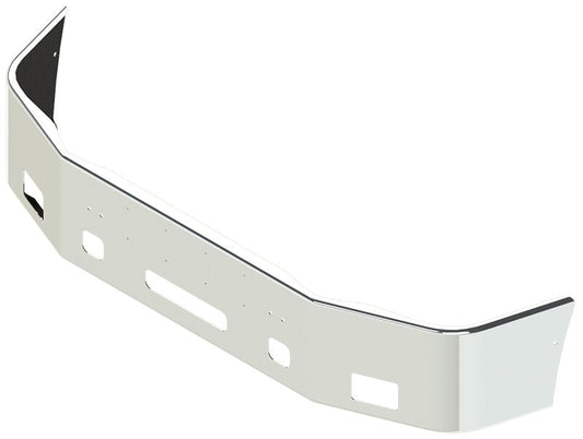 BUMPER FOR PETERBILT 387 SETBACK AXLE 1999-2001 16" SETBACK AXLE CHROME AND LICENSE PLATE HOLES FOR 2 PLATES