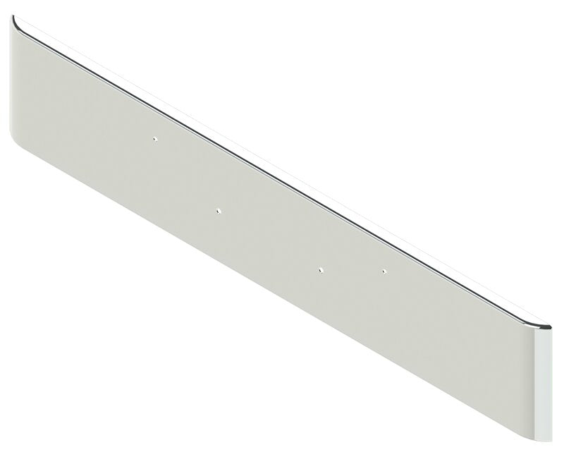 Bumper For KENWORTH, KW, W990, 2018-2026, 18", SQUARE ROLLED END, CHROME, MOUNTING HOLES ONLY, 7ga