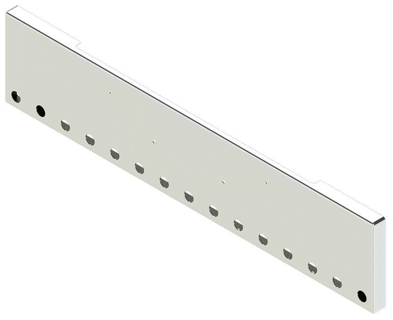 BUMPER FOR PETERBILT 365, 367, 388, 389, 567 2007-2022 20" BOXED END CHROME WITH MOUNTING HOLES ONLY AND 15 HOLES FOR 2" LIGHTS