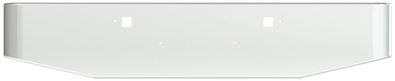 Bumper For KENWORTH, KW, W990, 2018-2026, 18", TAPER HAND FORM, CHROME, TOW HOLES, 7ga