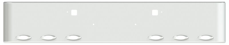 Bumper For KENWORTH, KW, W990, 2018-2026, 18", SQUARE ROLLED END, CHROME, TOW HOLES, LIGHT HOLES, 7ga