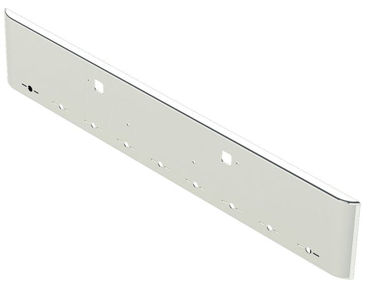 Bumper For KENWORTH, KW, W990, 2018-2026, 18", SQUARE ROLLED END, CHROME, TOW HOLES, LIGHT HOLES, 7ga