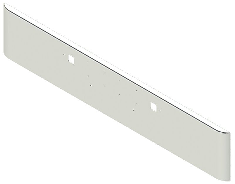 Bumper For KENWORTH, KW, W990, 2018-2026, 18", SQUARE ROLLED END, CHROME, TOW HOLES, 10ga