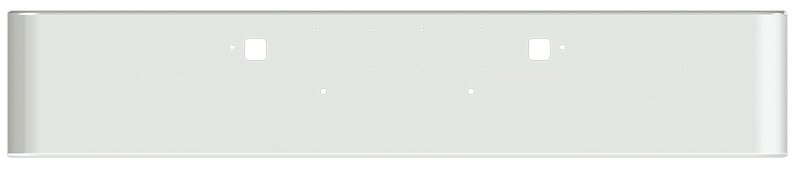 Bumper For KENWORTH, KW, W990, 2018-2026, 18", SQUARE ROLLED END, CHROME, TOW HOLES, 10ga