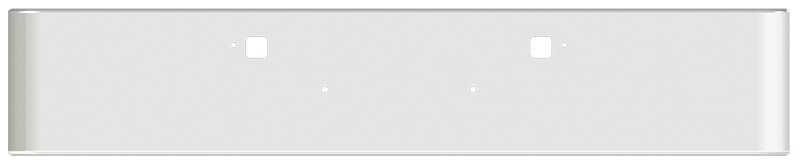 Bumper For KENWORTH, KW, W990, 2018-2026, 18", SQUARE ROLLED END, CHROME, TOW HOLES, 10ga