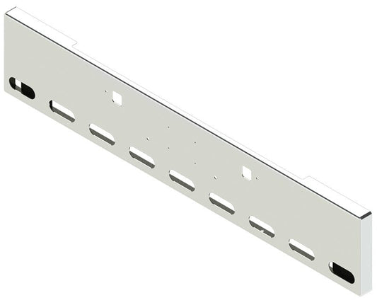 BUMPER FOR PETERBILT 365, 367, 388, 389, 567 2007-2022 18" BOXED END CHROME WITH TOW HOLE AND 9 OVAL HOLES, LICENSE PLATE HOLES