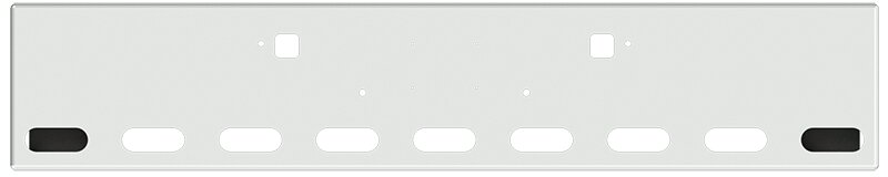 BUMPER FOR PETERBILT 365, 367, 388, 389, 567 2007-2022 18" BOXED END CHROME WITH TOW HOLE AND 9 OVAL HOLES, LICENSE PLATE HOLES