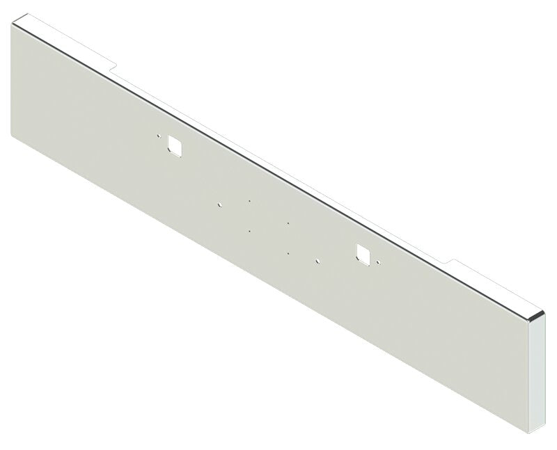 BUMPER FOR PETERBILT 365, 367, 388, 389, 567 2007-2022 18" BOXED END CHROME WITH TOW HOLE AND LICENSE PLATE HOLES