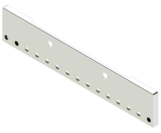 BUMPER FOR PETERBILT 365, 367, 388, 389, 567 2007-2022 18" BOXED END CHROME WITH TOW HOLE AND 15 HOLES FOR 2" LIGHTS