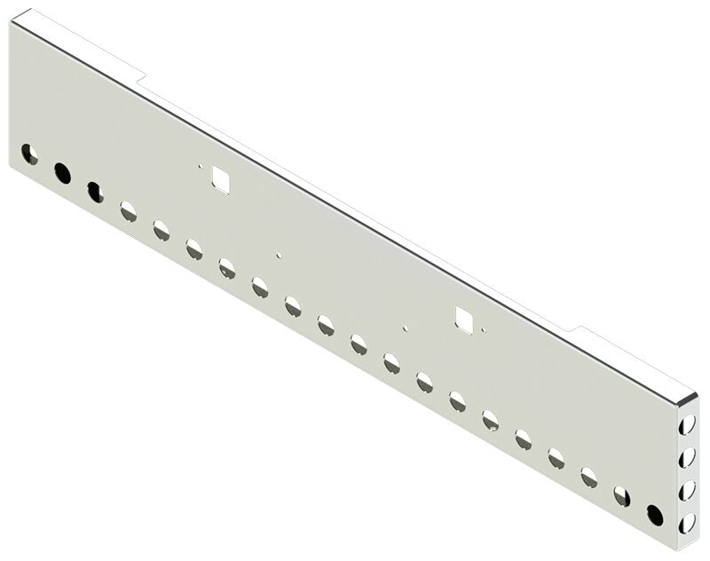 BUMPER FOR PETERBILT 365, 367, 388, 389, 567 2007-2022 18" BOXED END CHROME WITH TOW HOLE, LIGHT HOLES