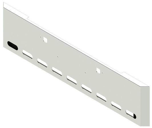 Bumper For KENWORTH, KW, W990, 2018-2026, 22", ROADRUNNER MITRE END, CHROME, TOW HOLES, LIGHT HOLES, 10ga
