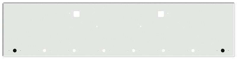 Bumper For KENWORTH, KW, W990, 2018-2026, 22", BOXED END, CHROME, TOW HOLES, LIGHT HOLES, 10ga