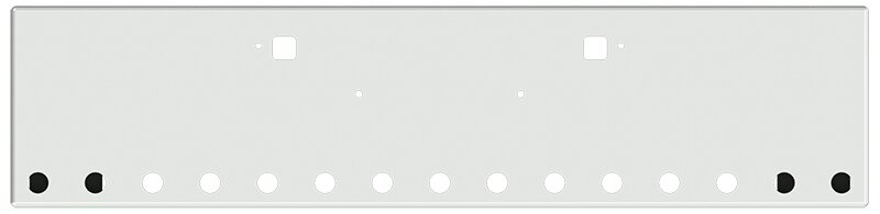 Bumper For KENWORTH, KW, W990, 2018-2026, 22", BOXED END, CHROME, TOW HOLES, LIGHT HOLES, 10ga