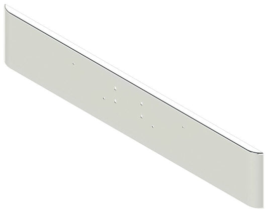 BUMPER FOR PETERBILT 365, 367, 388, 389, 567 2007-2022 18" SQUARE ROLLED END CHROME WITH EXTERIOR BOLT ON HITCH HOLES